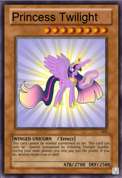 Size: 362x525 | Tagged: safe, twilight sparkle, alicorn, pony, g4, ethereal mane, female, mare, twilight sparkle (alicorn), ultimate twilight, yu-gi-oh!