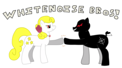 Size: 4163x2338 | Tagged: safe, artist:westy543, oc, oc:yellowstar, crossover, danganronpa, hoofbump, monobear, monokuma, ponified