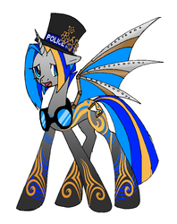 Size: 711x900 | Tagged: safe, artist:skullzie9, alicorn, pony, doctor who, goggles, ponified, tardis