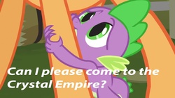 Size: 1280x720 | Tagged: safe, edit, edited screencap, screencap, applejack, spike, dragon, earth pony, pony, g4, spike at your service, female, male, mare, wingless spike