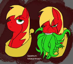 Size: 721x626 | Tagged: safe, artist:0particle, big macintosh, earth pony, pony, g4, infestation, irc, male, stallion, tentacle infestation, tentacles