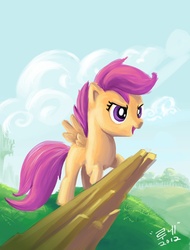 Size: 1960x2585 | Tagged: safe, artist:lunecheetah, scootaloo, pony, g4, female, solo