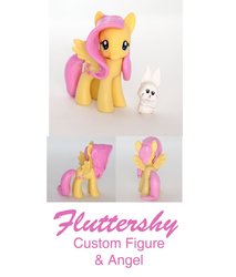 Size: 826x968 | Tagged: safe, artist:alltheapples, angel bunny, fluttershy, g4, brushable, irl, photo, toy