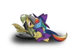 Size: 2296x1624 | Tagged: safe, artist:mrfulp, daring do, mare do well, rainbow dash, g4