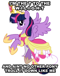 Size: 600x756 | Tagged: safe, twilight sparkle, alicorn, pony, g4, alicorn drama, female, image macro, mare, twilight sparkle (alicorn), twilightlicious