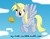 Size: 792x612 | Tagged: safe, artist:scribble, derpy hooves, alicorn, pony, g4, 30 minute art challenge, alicornified, derpicorn, female, flying, mare, muffin, muffin queen, race swap, solo, spread wings, wings