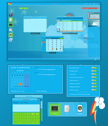 Size: 1200x1400 | Tagged: safe, rainbow dash, g4, gnome (desktop), linux, polish, skin, theme