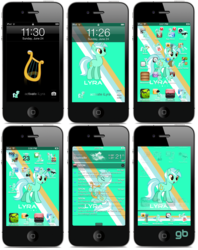 Size: 2400x3030 | Tagged: safe, lyra heartstrings, g4, apple, ios, iphone, jailbreak, louisville, theme