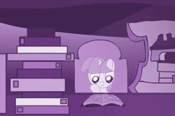 Size: 960x640 | Tagged: safe, artist:tiarawhy, twilight sparkle, pony, unicorn, g4, book, monochrome, solo