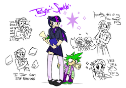 Size: 1024x716 | Tagged: safe, artist:spurkeht, applejack, rarity, spike, twilight sparkle, g4, humanized, mary janes