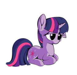Size: 1402x1351 | Tagged: safe, artist:squiby-327, twilight sparkle, pony, unicorn, g4, cute, female, mare, prone, simple background, solo, transparent background