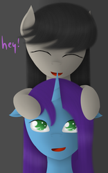 Size: 2362x3779 | Tagged: safe, artist:glittersonyourface, octavia melody, oc, g4, duo