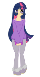 Size: 1049x2000 | Tagged: safe, artist:robynne, twilight sparkle, human, g4, clothes, female, humanized, simple background, solo, transparent background