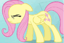 Size: 354x237 | Tagged: safe, screencap, discord, fluttershy, pony, g4, keep calm and flutter on, angry, animated, ice, slipping