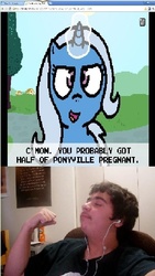 Size: 455x808 | Tagged: safe, artist:pokehidden, trixie, human, pony, banned from equestria daily, g4