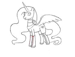 Size: 500x386 | Tagged: safe, oc, oc only, oc:red ribbon, alicorn, pony, alicorn oc, boots, solo