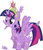 Size: 605x700 | Tagged: safe, artist:flash-draw, edit, twilight sparkle, alicorn, pony, g4, alicorn body part overdrive, alicorn drama, alicorn edit, alicorn overdose, all of the horns, all of the wings, big crown thingy, duct tape, element of harmony, element of magic, female, glue, grin, mare, nightmare fuel, omnicorn, simple background, smiling, solo, spread wings, squee, tape, this isn't even my final form, twilight sparkle (alicorn), vector, wat, what has science done, white background