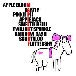 Size: 700x700 | Tagged: safe, apple bloom, applejack, fluttershy, pinkie pie, rainbow dash, rarity, scootaloo, sweetie belle, twilight sparkle, earth pony, pony, g4, faux symbolism, homestuck, maplehoof, meme