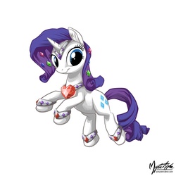 Size: 1240x1240 | Tagged: safe, artist:mysticalpha, rarity, pony, g4, female, fire ruby, jewels, simple background, solo