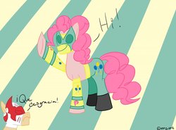 Size: 1280x947 | Tagged: safe, artist:mofetafrombrooklyn, pinkie pie, g4, sin cara, wwe