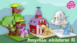 Size: 640x360 | Tagged: safe, applejack, rainbow dash, twilight sparkle, g4, lego