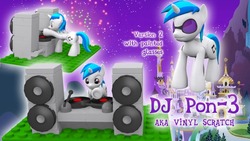 Size: 640x360 | Tagged: safe, dj pon-3, vinyl scratch, pony, g4, female, lego, solo, toy