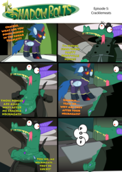 Size: 3270x4599 | Tagged: safe, artist:pipersack, crackle, dragon, g4, comic, invader zim, shadowbolts