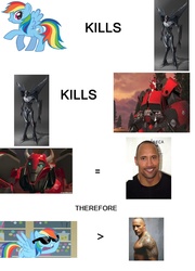 Size: 1536x2132 | Tagged: safe, rainbow dash, g4, cliffjumper, dwayne johnson, insane troll logic, starscream, the rock, transformers, transformers prime, wrestling, wwe