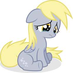 Size: 6193x6229 | Tagged: safe, artist:agamnentzar, derpy hooves, pegasus, pony, g4, absurd resolution, blonde, blonde hair, blonde mane, blonde tail, crying, female, filly, filly derpy, filly derpy hooves, floppy ears, folded wings, gray body, gray coat, gray fur, gray wings, grey body, grey fur, grey pony, grey wings, looking down, sad, sad pony, simple background, sitting, solo, tail, transparent background, underp, vector, wavy mouth, wings, yellow eyes, yellow hair, yellow mane, yellow tail, younger