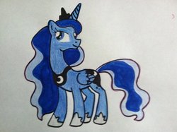 Size: 1034x772 | Tagged: safe, artist:aperaturescience, princess luna, pony, g4, female, solo, traditional art