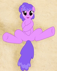 Size: 1700x2100 | Tagged: safe, artist:bizarrepony, cancer (g4), earth pony, pony, g4, cancer (horoscope), featureless crotch, female, horoscope, lying down, mare, on back, ponyscopes, sand, zodiac