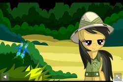 Size: 960x640 | Tagged: safe, artist:veggie55, screencap, daring do, pegasus, pony, g4, sapphire statue