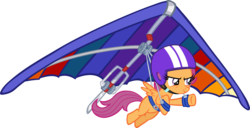 Size: 11756x6000 | Tagged: safe, artist:firestorm-can, artist:tygerbug, scootaloo, pony, g4, absurd resolution, colored, female, hang glider, hang gliding, simple background, solo, transparent background, vector