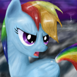 Size: 800x800 | Tagged: safe, artist:predelnik, rainbow dash, g4, eyes open, folded wings, looking back, open mouth, solo, wings