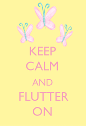 Size: 328x480 | Tagged: safe, artist:superniall64, g4, keep calm and flutter on, keep calm and carry on, meme, no pony, simple background, text, yellow background