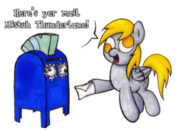 Size: 1055x771 | Tagged: safe, artist:darkone10, derpy hooves, thunderlane, pegasus, pony, g4, female, mare, simple background, transparent background, wat