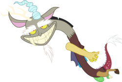 Size: 5000x3339 | Tagged: safe, artist:mrbarthalamul, discord, draconequus, g4, courage the cowardly dog, creepy, freaky fred, male, simple background, solo, transparent background