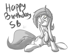 Size: 2246x1759 | Tagged: safe, artist:leadhooves, oc, oc only, monochrome, sketch