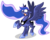Size: 1280x1025 | Tagged: safe, artist:secoh2000, princess luna, alicorn, pony, g4, female, mare, open mouth, raised hoof, raised leg, scared, simple background, solo, transparent background