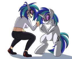 Size: 1100x900 | Tagged: safe, artist:uc77, dj pon-3, vinyl scratch, human, g4, human ponidox, humanized