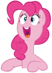 Size: 1280x1791 | Tagged: safe, pinkie pie, earth pony, pony, g4, bucktooth, cute, female, happy, open mouth, simple background, smiling, solo, transparent background, uvula, vector, wide eyes