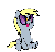 Size: 281x274 | Tagged: safe, artist:justdayside, edit, derpy hooves, pegasus, pony, g4, animated, cute, derpabetes, female, glare, glasses, hnnng, looking up, mare, open mouth, scrunchy face, sitting, smiling, solo, underp, vinyl's glasses