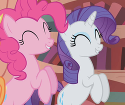 Size: 703x590 | Tagged: safe, screencap, pinkie pie, rarity, g4