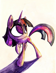 Size: 890x1164 | Tagged: safe, artist:xxacidnekoxx, twilight sparkle, pony, g4, solo, traditional art