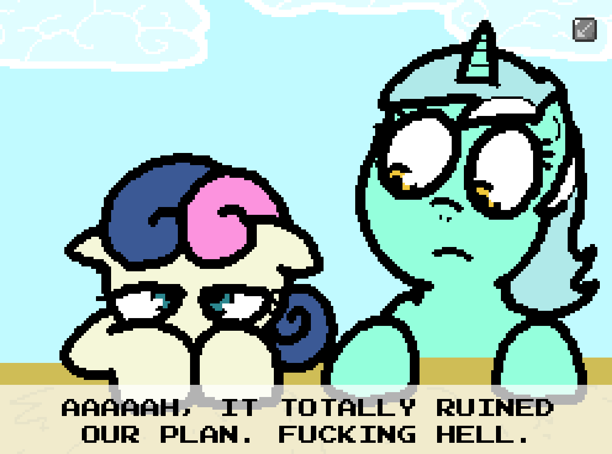 ...edited screencap, screencap, bon bon, lyra heartstrings, sweetie drops, ...