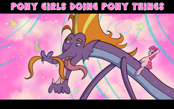 Size: 1680x1050 | Tagged: safe, artist:sagebrushpony, pinkie pie, steven magnet, g4, manly guys doing manly things, parody