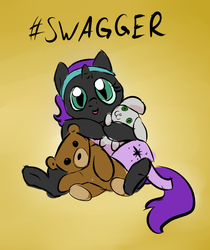 Size: 594x708 | Tagged: safe, edit, oc, oc only, oc:nyx, alicorn, pony, alicorn oc, hashtag, swag, swagger, toy