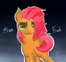 Size: 800x762 | Tagged: safe, artist:csc-x, babs seed, pony, g4, crying, disembodied thoughts, female, sad, solo