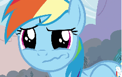 Size: 850x540 | Tagged: safe, edit, screencap, rainbow dash, g4, the super speedy cider squeezy 6000, :s, animated, crying, cute, dashabetes, female, flying, teary eyes, wavy mouth