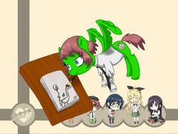 Size: 900x675 | Tagged: safe, artist:lord-eneru, katawa shoujo, painting, ponified, rin tezuka